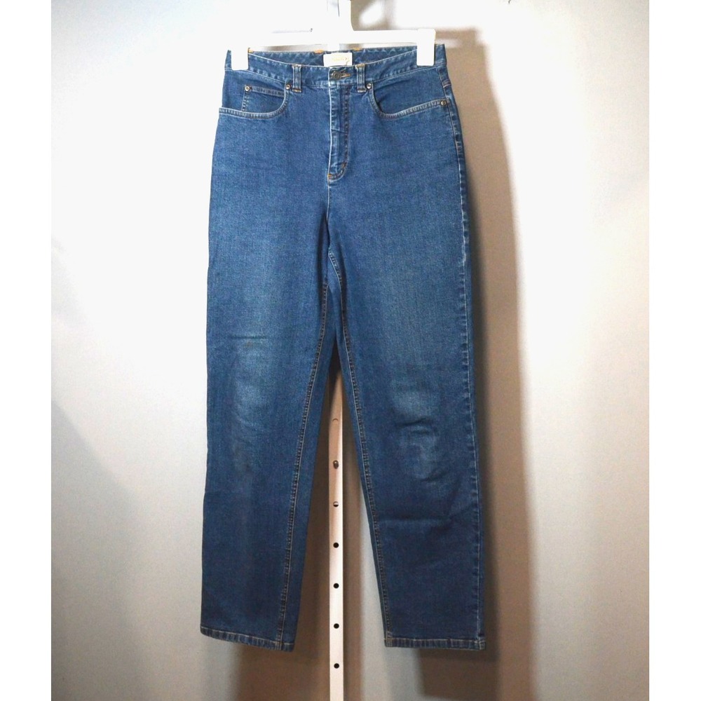 Talbots Women's Size 8 Stretch Denim Medium Wash Straight Leg Jeans 5 Pockets